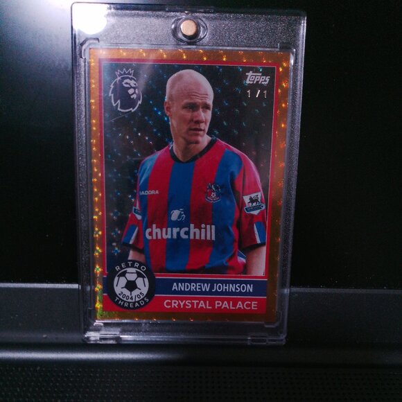 2025-26 Topps Premiere League Andrew Johnson Crystal Palace Retro Thread 1 of 1 - Picture 1 of 2